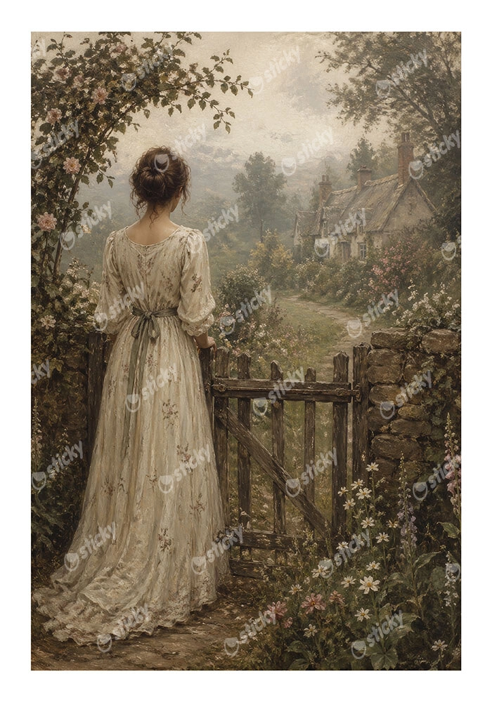 Poster VINTAGE DARK ACADEMIA WOMAN 7