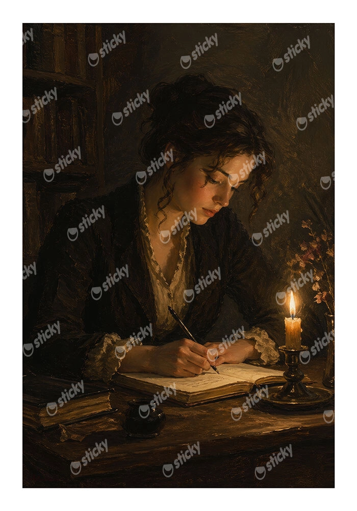 Poster VINTAGE DARK ACADEMIA WOMAN 8
