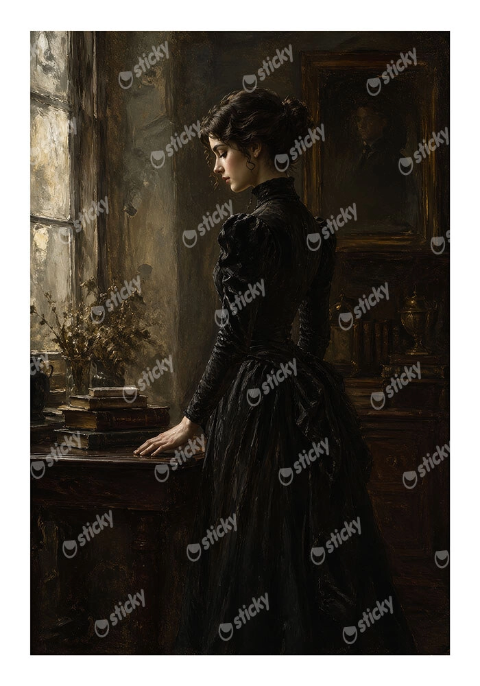 Poster VINTAGE DARK ACADEMIA WOMAN 11