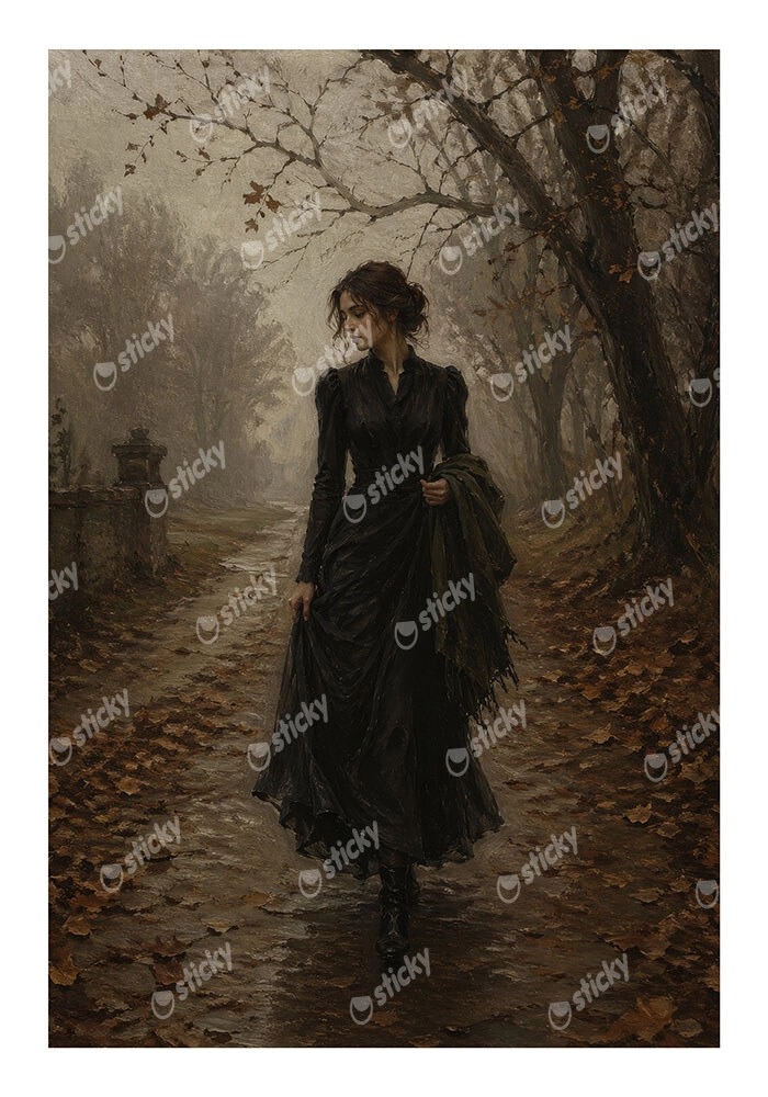 Poster VINTAGE DARK ACADEMIA WOMAN 12