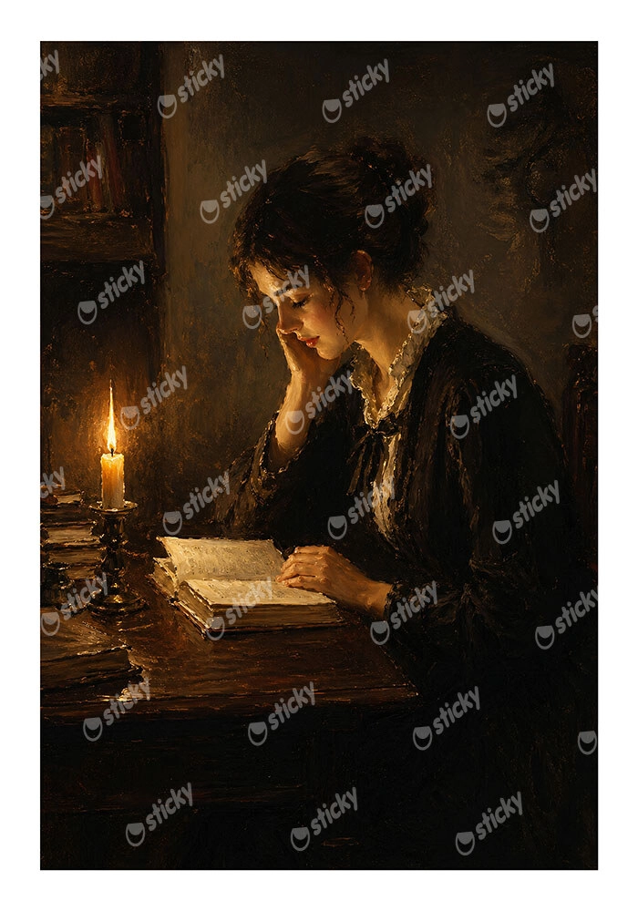 Poster VINTAGE DARK ACADEMIA WOMAN 19