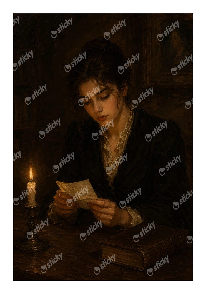 Poster VINTAGE DARK ACADEMIA WOMAN 22