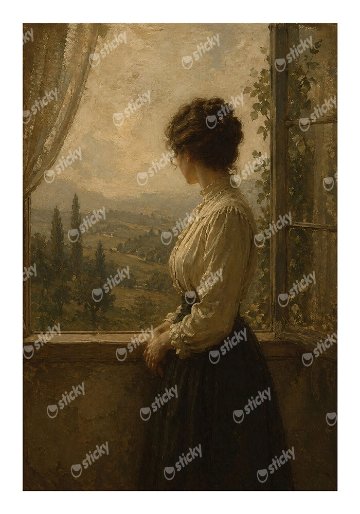 Poster VINTAGE DARK ACADEMIA WOMAN 23