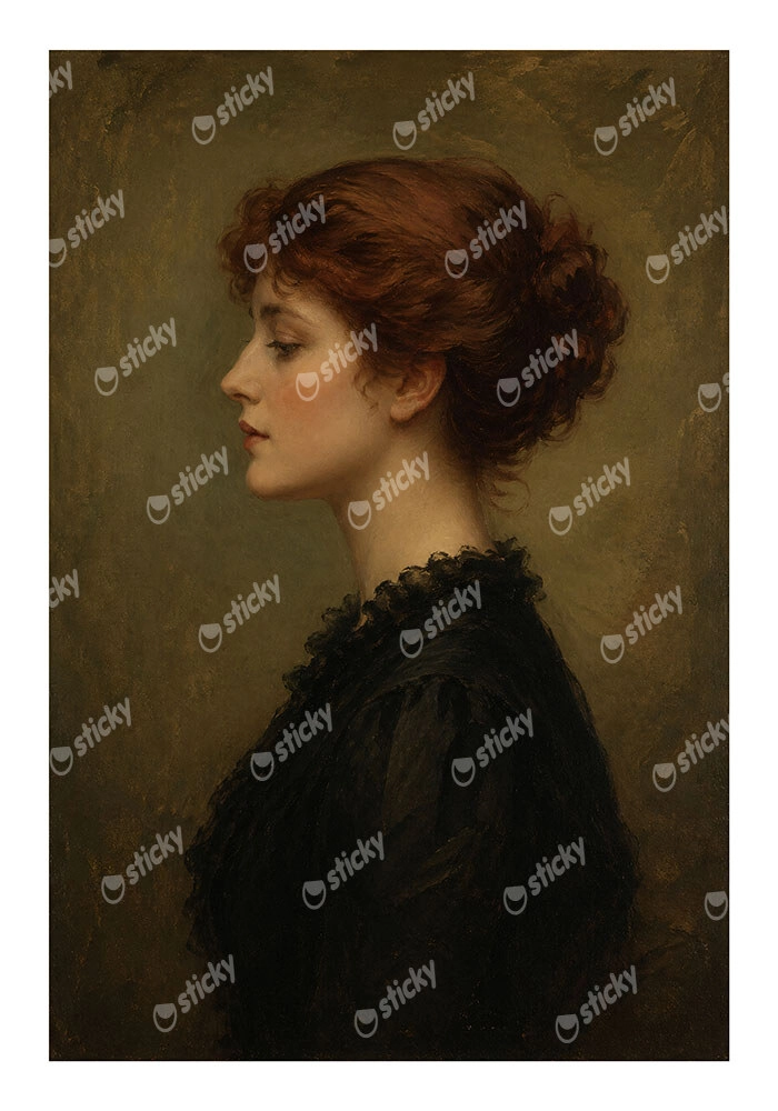 Poster VINTAGE DARK ACADEMIA WOMAN 24
