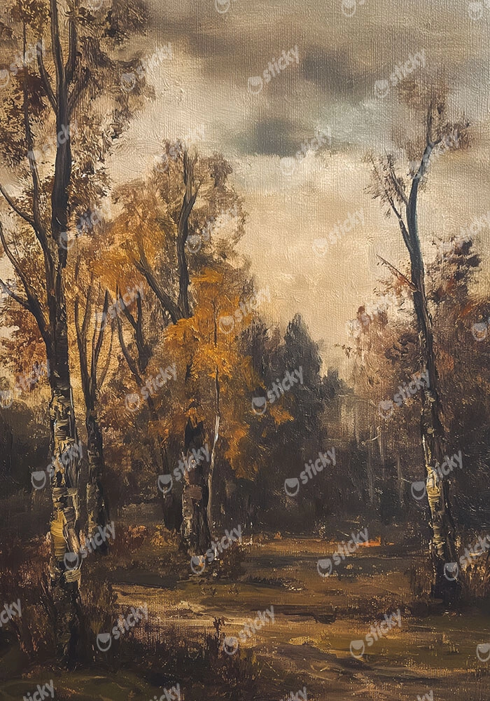 Πίνακας σε Καμβά VINTAGE AUTUMN COUNTRY PATH 7