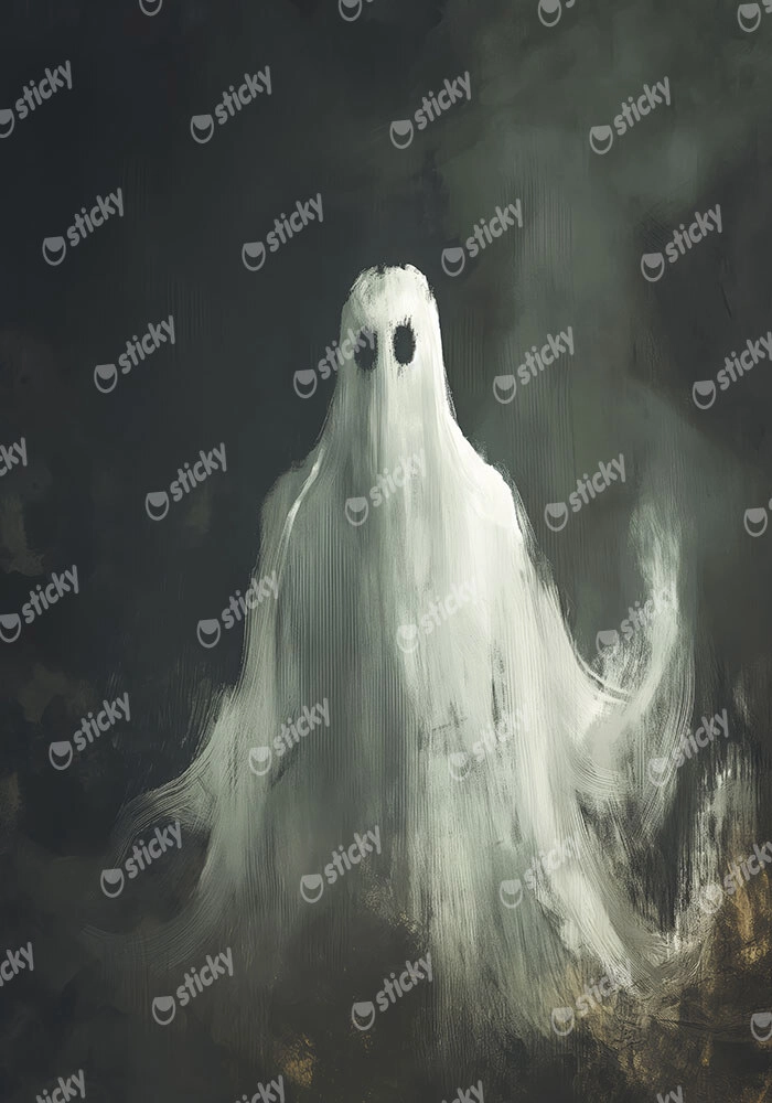 Πίνακας σε Καμβά VINTAGE AUTUMN HALLOWEEN GHOST 5
