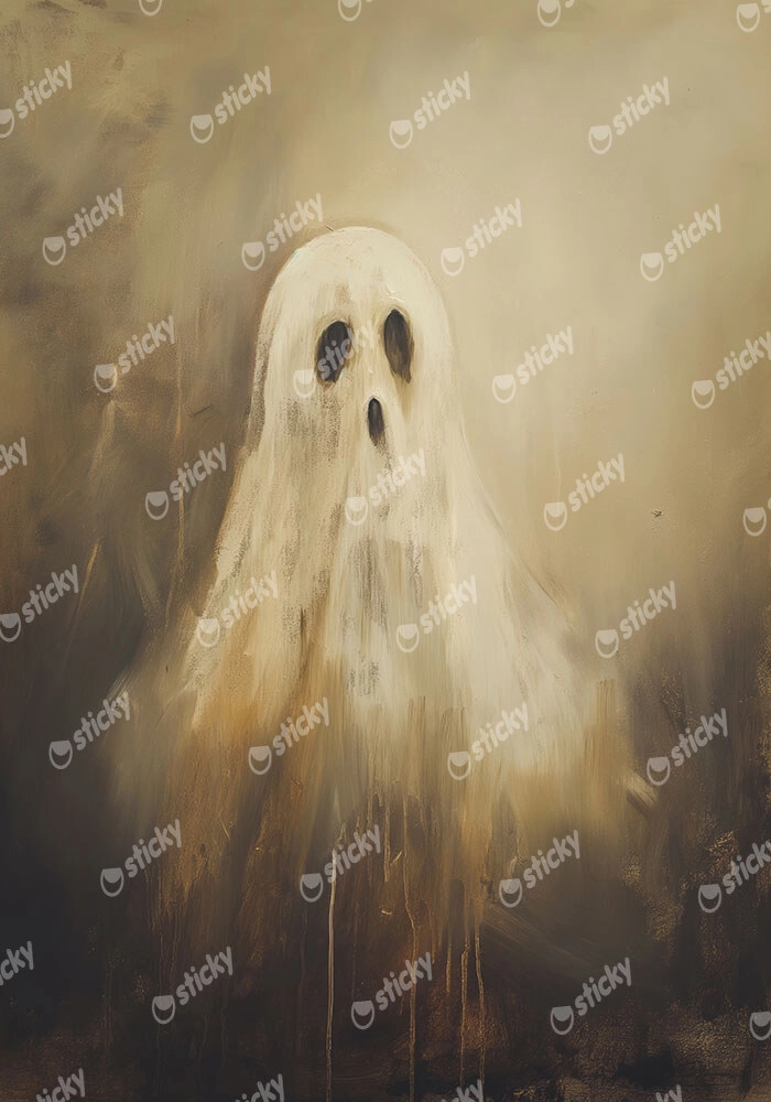 Πίνακας σε Καμβά VINTAGE AUTUMN HALLOWEEN GHOST 8