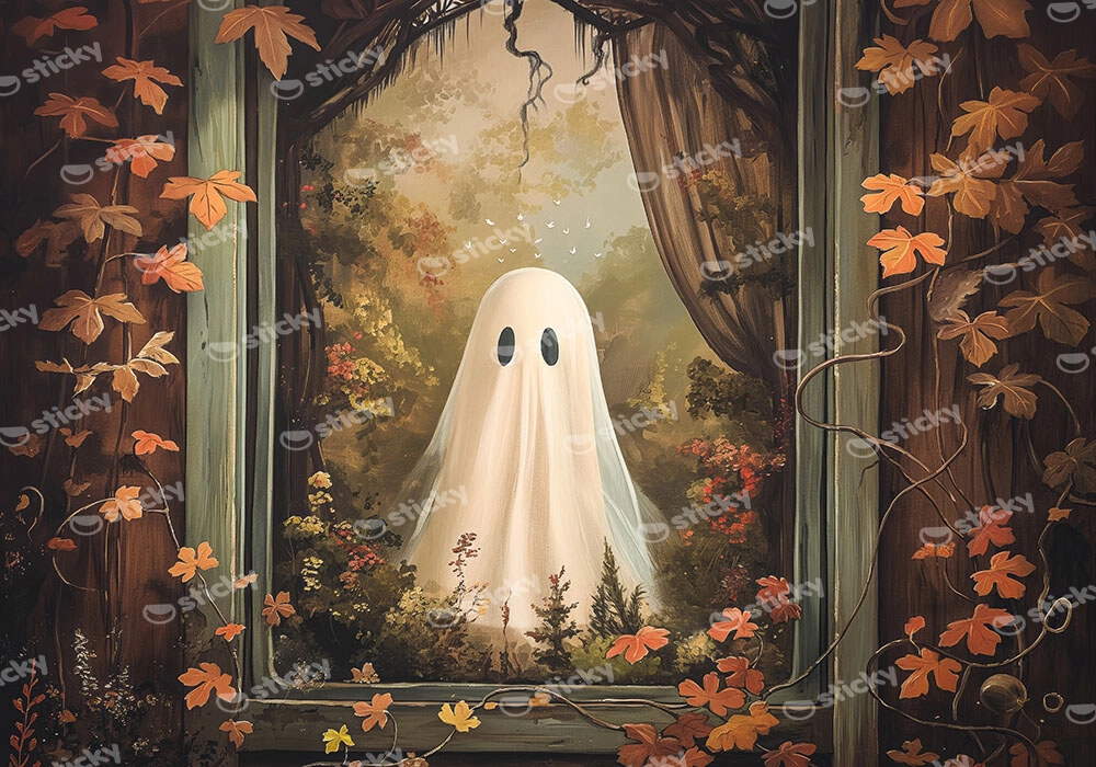 Πίνακας σε Καμβά VINTAGE AUTUMN HALLOWEEN GHOST