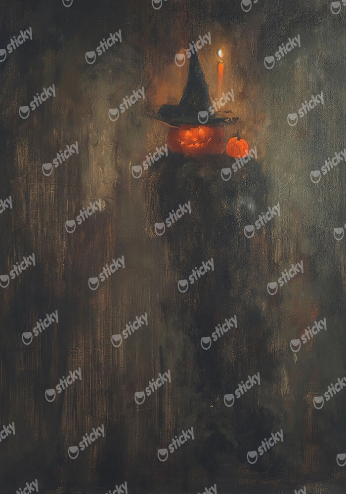 Πίνακας σε Καμβά VINTAGE AUTUMN HALLOWEEN PUMPKIN HAT 8