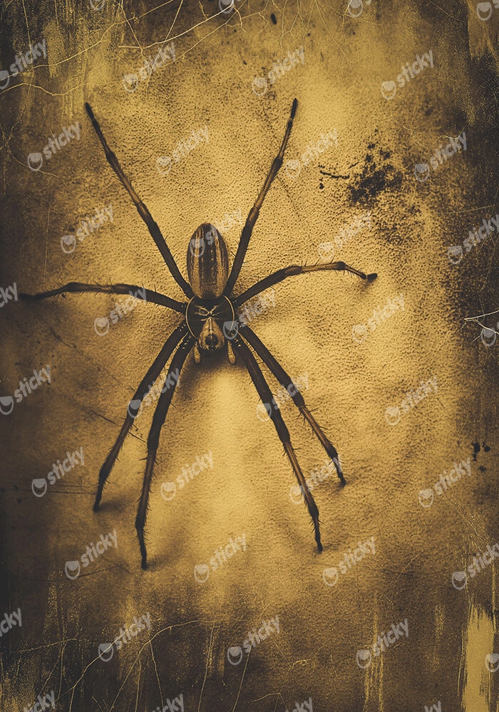 Πίνακας σε Καμβά VINTAGE AUTUMN HALLOWEEN SPIDER 2