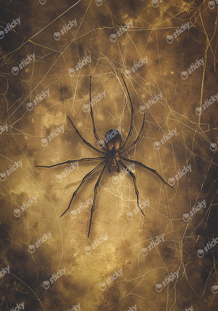 Πίνακας σε Καμβά VINTAGE AUTUMN HALLOWEEN SPIDER