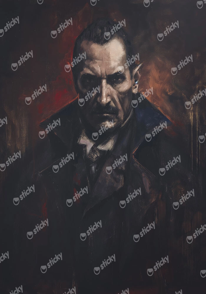 Πίνακας σε Καμβά VINTAGE AUTUMN HALLOWEEN VAMPIRE