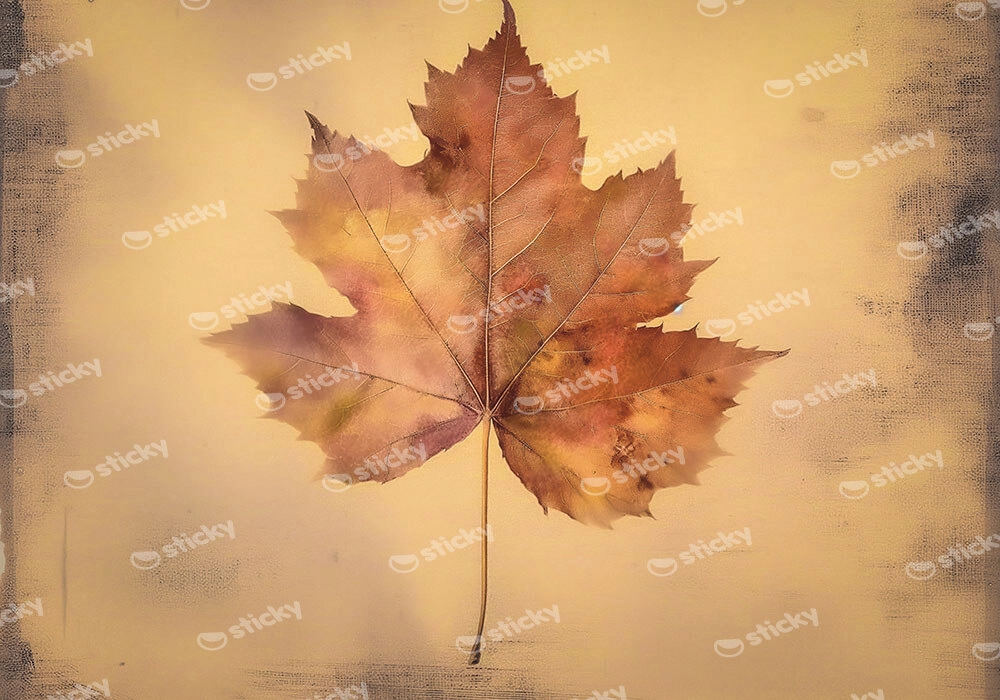 Canvas Print VINTAGE AUTUMN LEAF