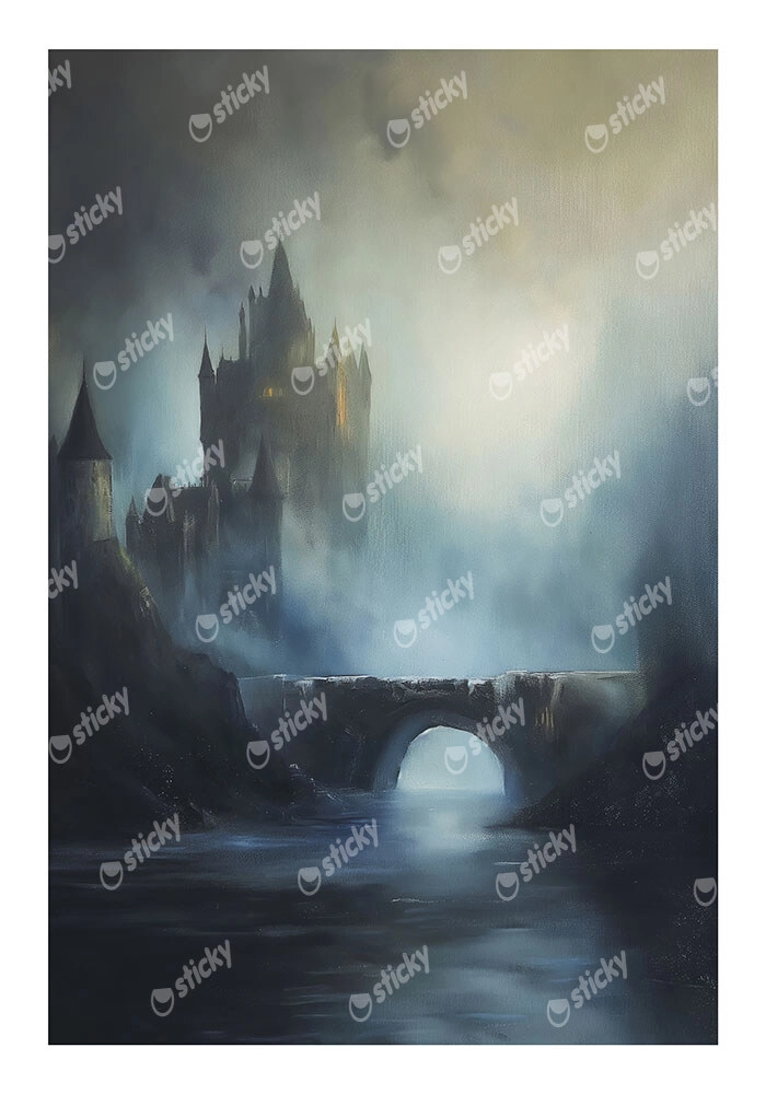 Poster VINTAGE AUTUMN HALLOWEEN DARK CASTLE 9