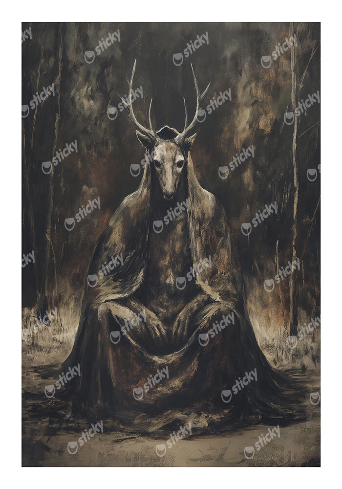 Poster VINTAGE AUTUMN HALLOWEEN DARK WITCH 2