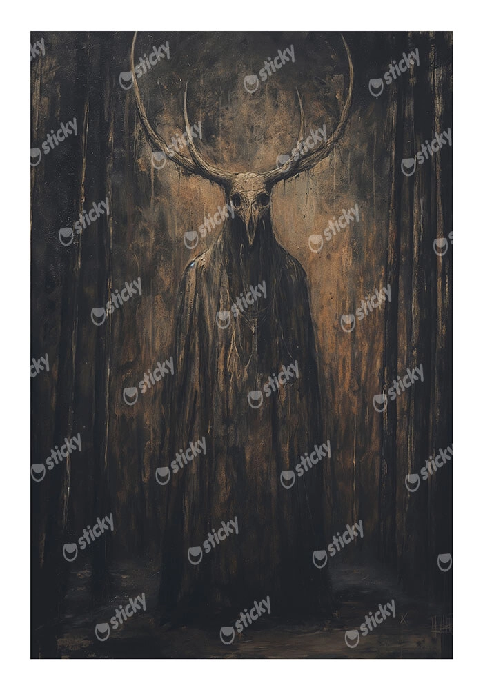 Poster VINTAGE AUTUMN HALLOWEEN DARK WITCH 4