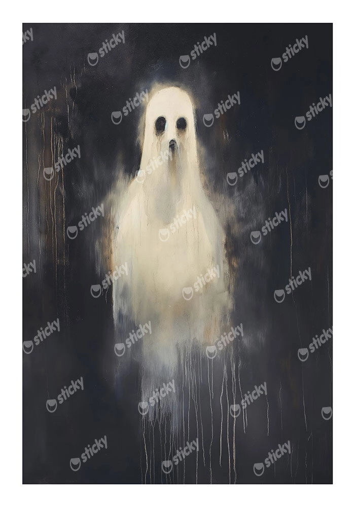 Poster VINTAGE AUTUMN HALLOWEEN GHOST 4