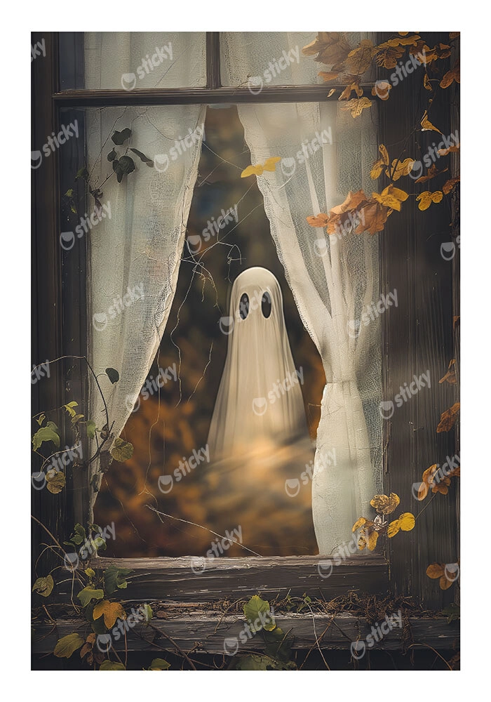 Poster VINTAGE AUTUMN HALLOWEEN GHOST 7