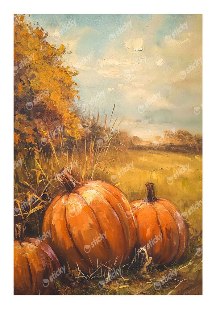Poster VINTAGE AUTUMN HALLOWEEN PUMPKINS 7