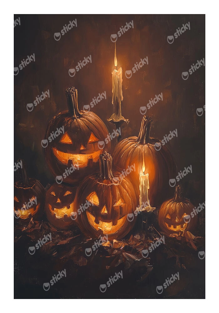 Poster VINTAGE AUTUMN HALLOWEEN PUMPKINS 10