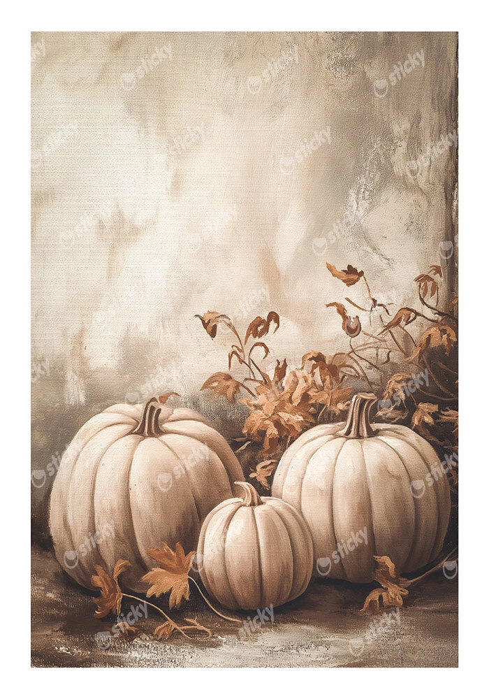 Poster VINTAGE AUTUMN HALLOWEEN PUMPKINS 12