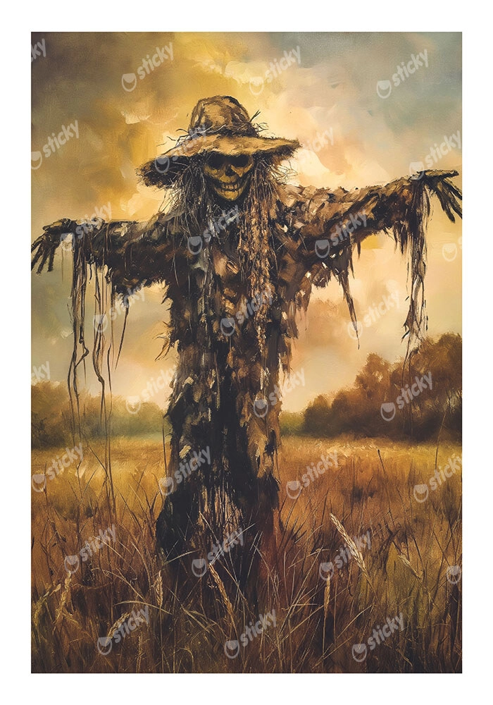 Poster VINTAGE AUTUMN HALLOWEEN SCARECROW 2