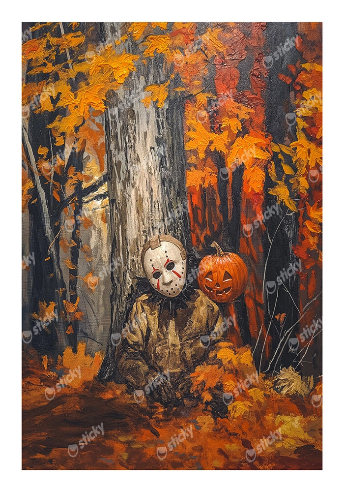 Poster VINTAGE AUTUMN HALLOWEEN SLASHER