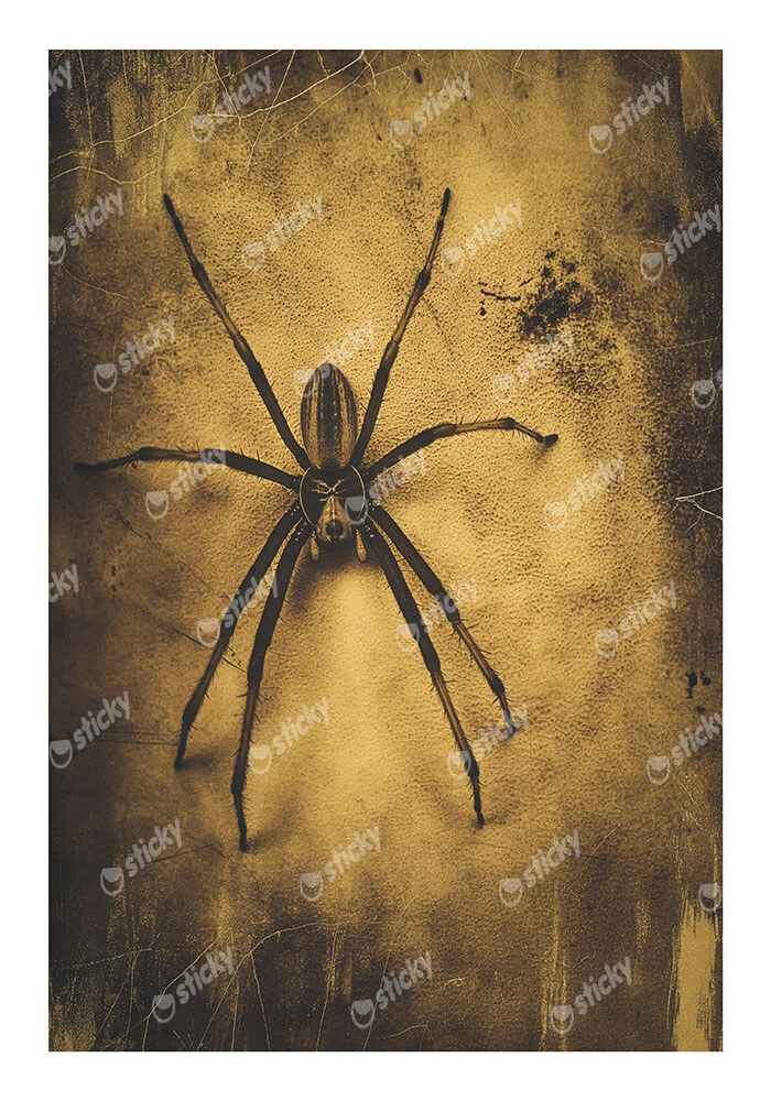 Poster VINTAGE AUTUMN HALLOWEEN SPIDER 2