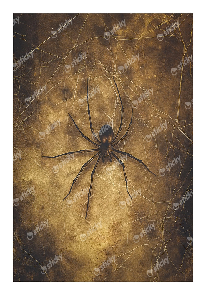 Poster VINTAGE AUTUMN HALLOWEEN SPIDER