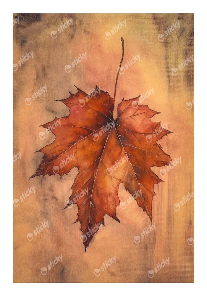 Poster VINTAGE AUTUMN LEAF 2