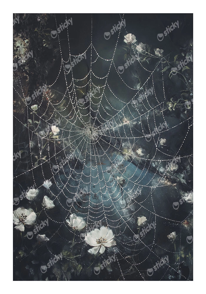 Poster VINTAGE AUTUMN SPIDER WEB 4