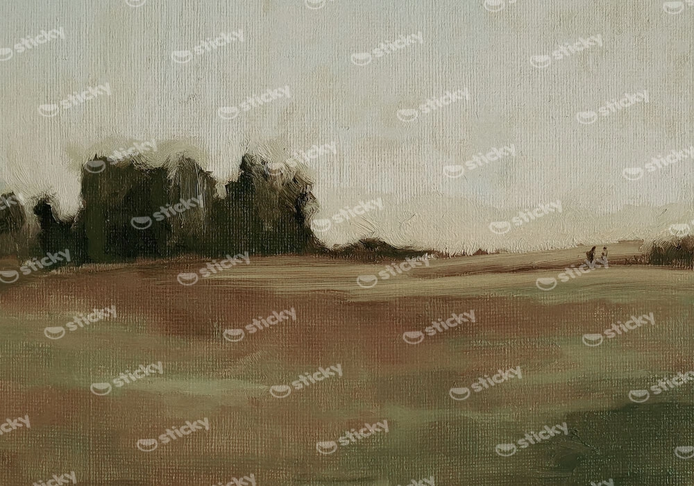 Πίνακας σε Καμβά ANTIQUE VINTAGE TREES PN THE FIELD