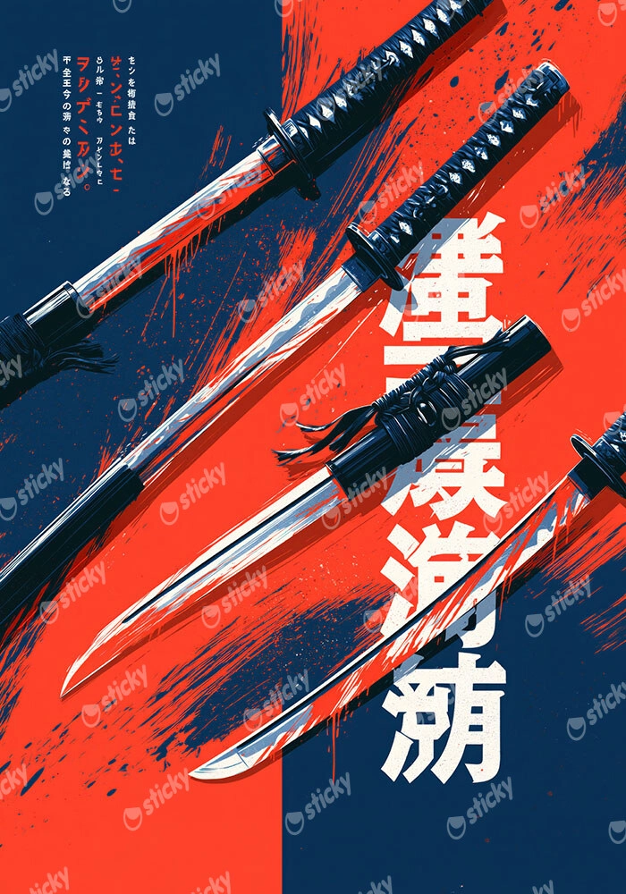 Πίνακας σε Καμβά JAPANESE KATANAS