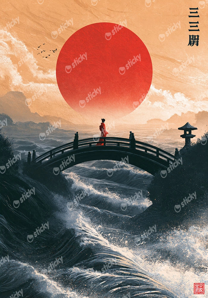 Πίνακας σε Καμβά JAPANESE BRIDGE 2
