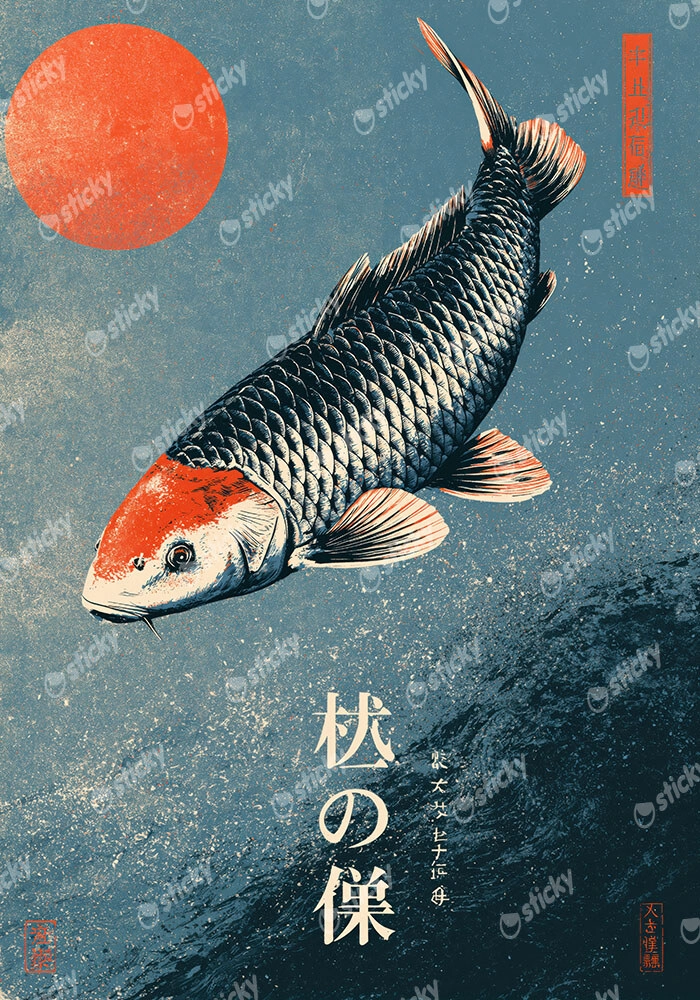 Πίνακας σε Καμβά JAPANESE KOI 3