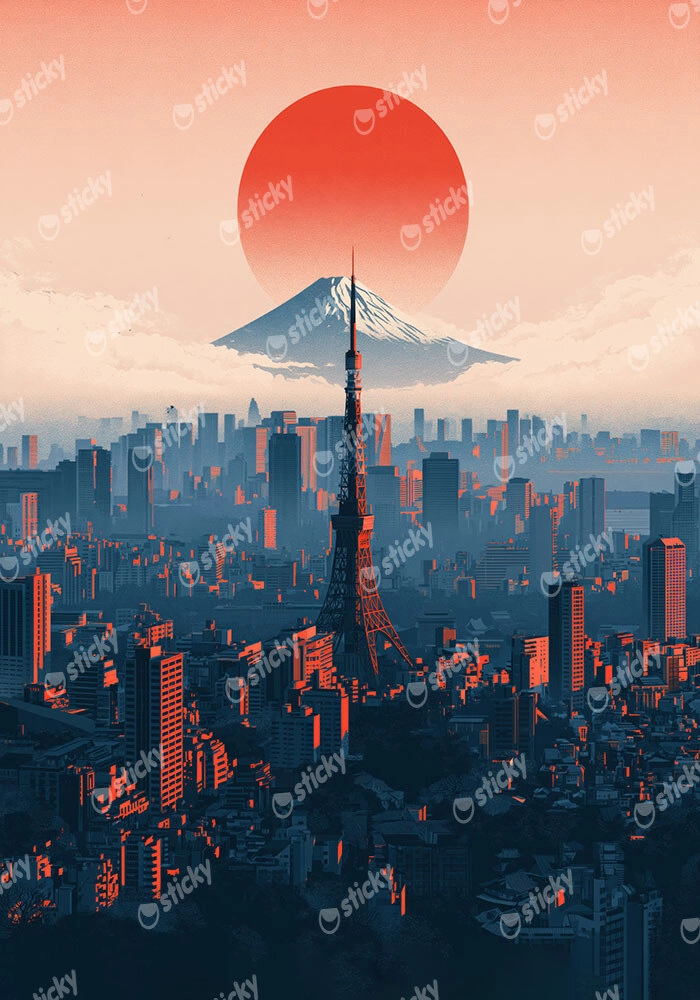 Canvas Print JAPANESE TOKYO SKYLINE