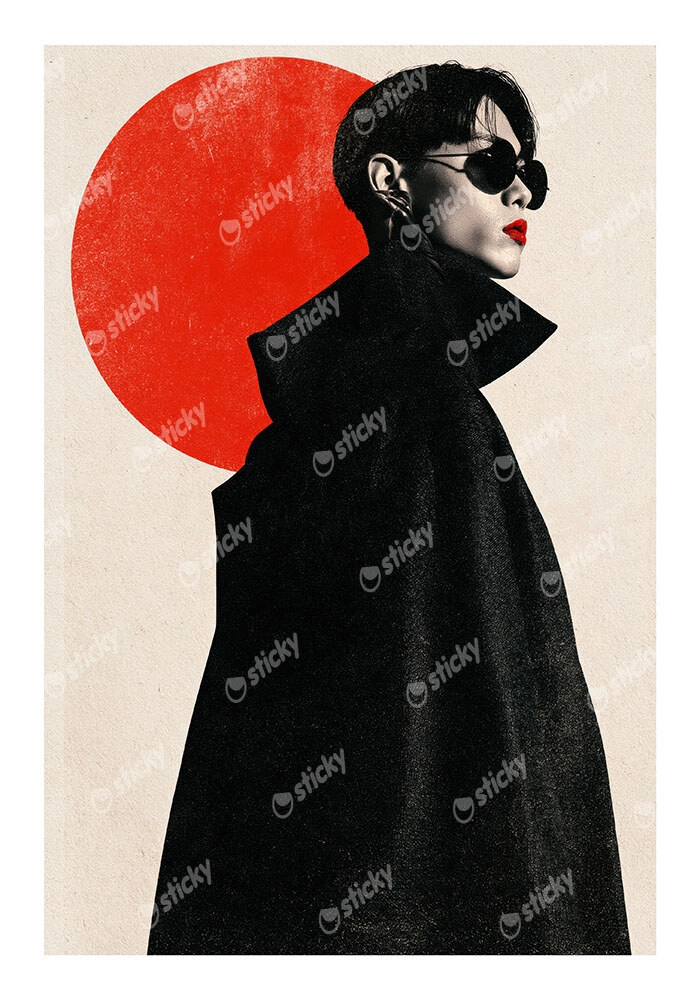 Poster JAPANESE BLACK COAT RED SUN.jpeg