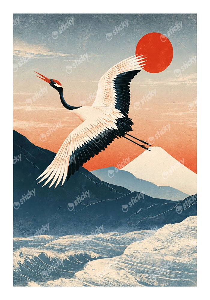 Poster JAPANESE CRANE 3