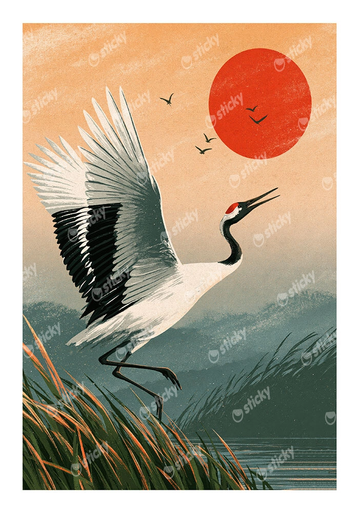 Poster JAPANESE CRANE 6