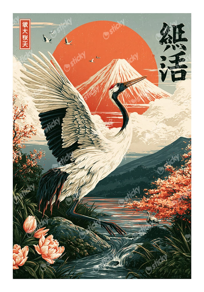 Poster JAPANESE CRANE