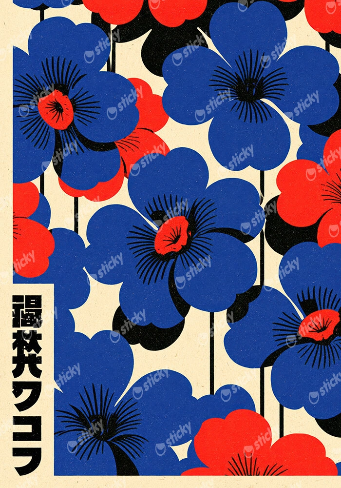 Poster JAPANESE FLOWERS 2