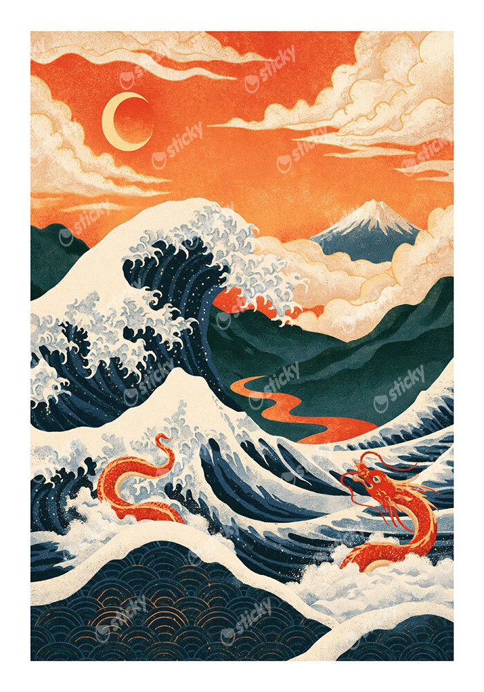 Poster JAPANESE GREAT WAVE 4