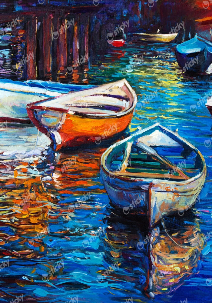 Πινακας σε καμβά BOAT PORT