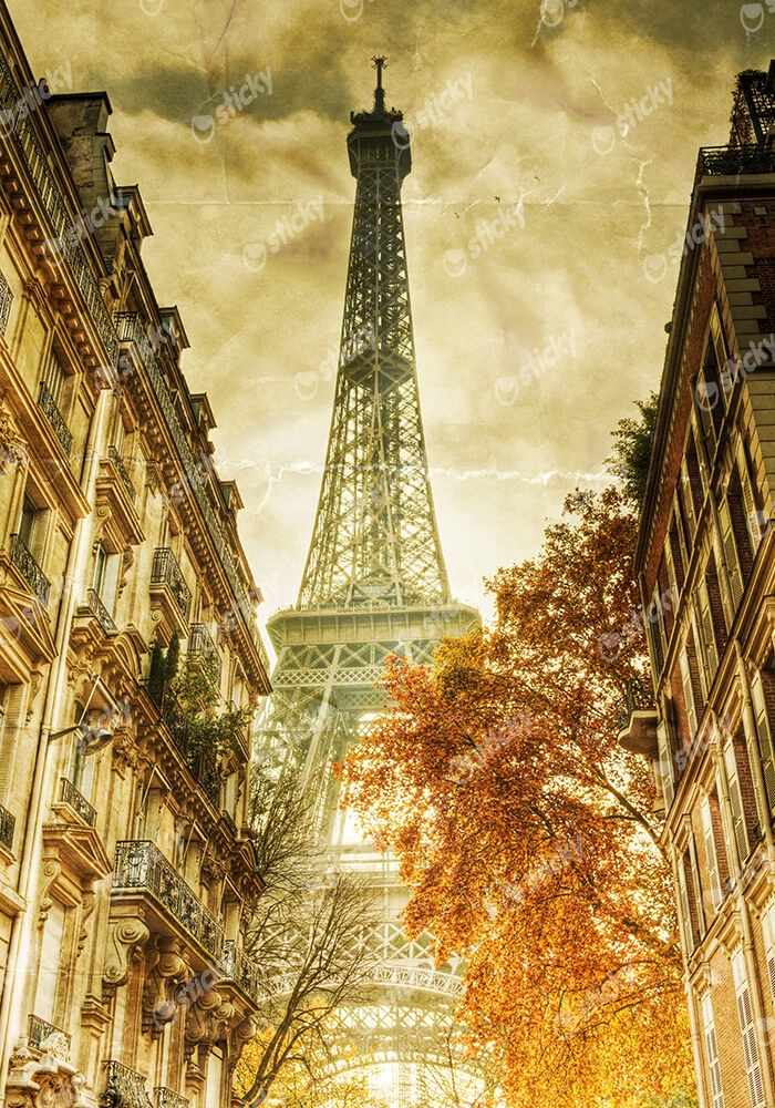 Πινακας σε καμβά VINTAGE EIFFEL 2