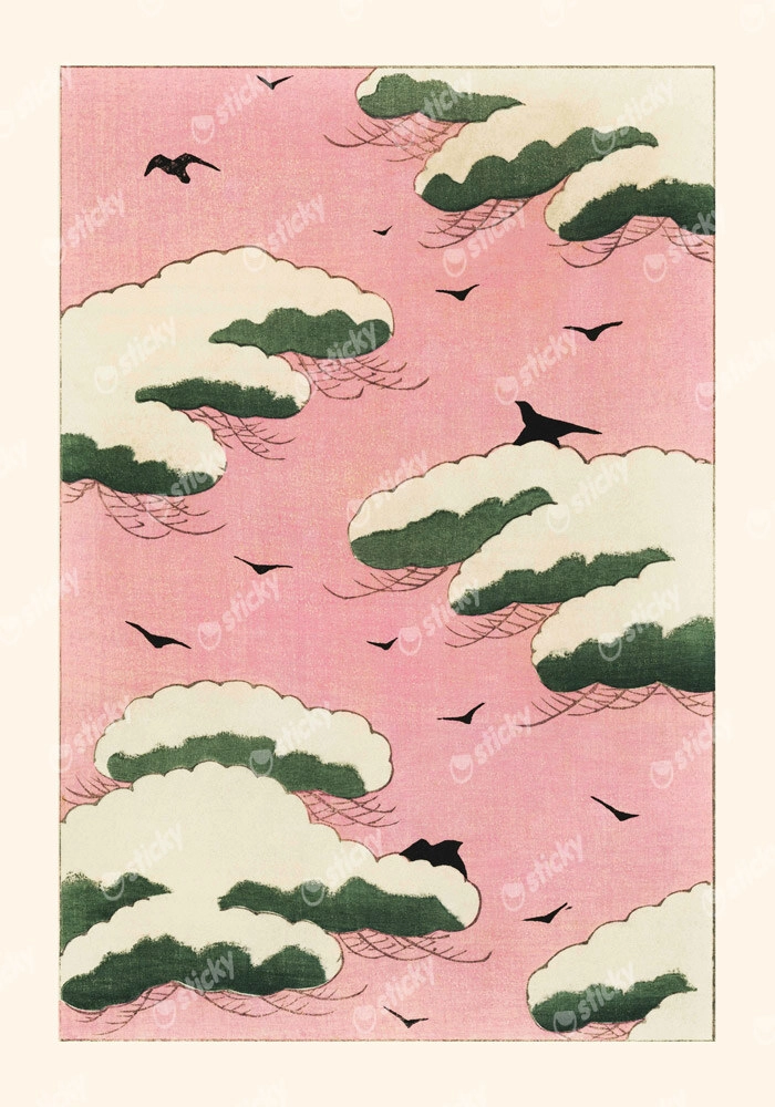 Πινακας σε καμβά WATANABE SEITEI - PINK SKY