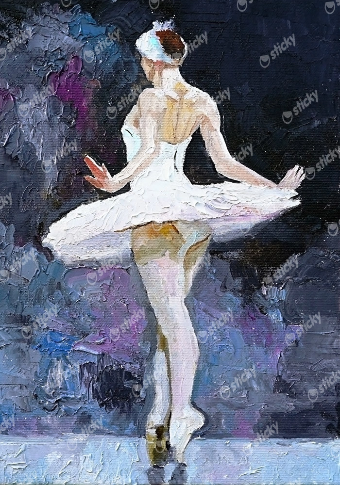 Πινακας σε καμβά BLUE TONES BALLERINA