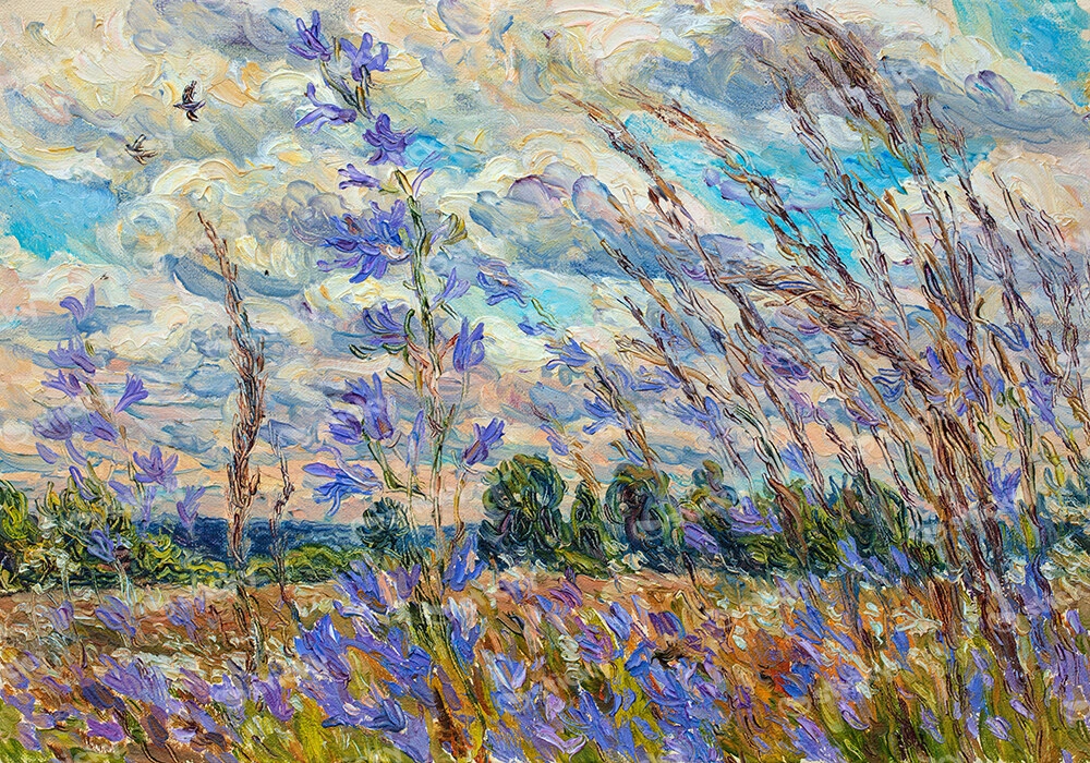 Πινακας σε καμβά LAVENDER UP TO THE SKY