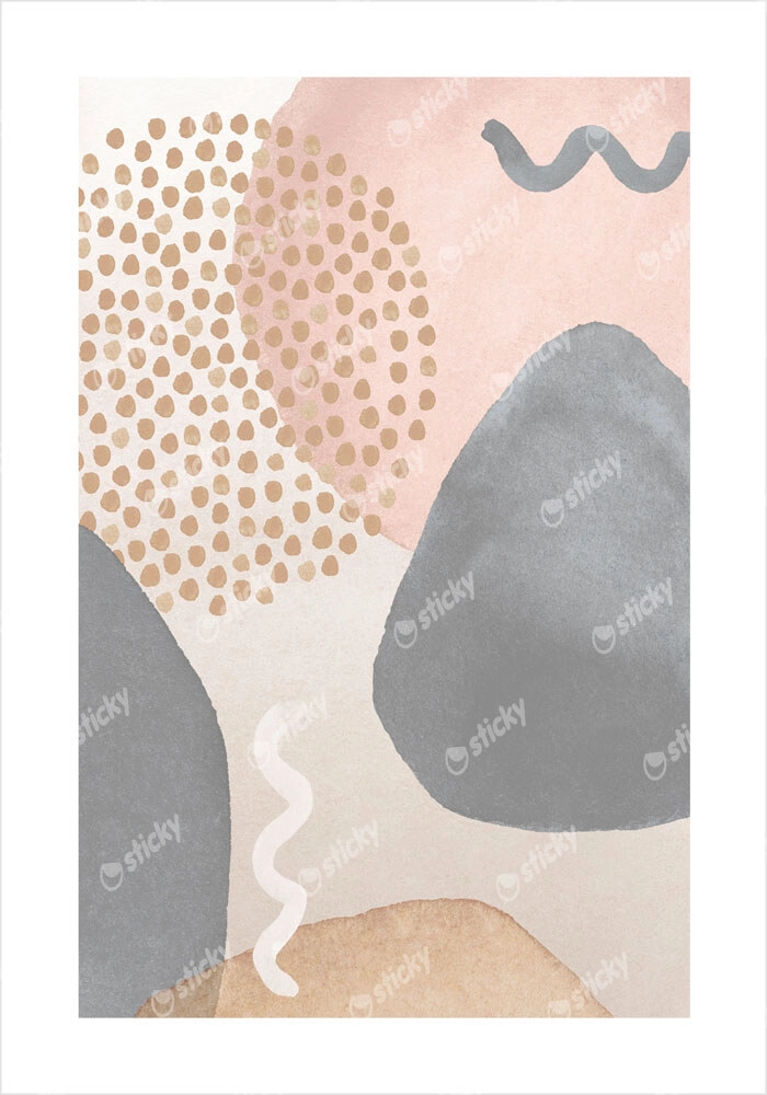 Πόστερ ABSTRACT MODERN PINK