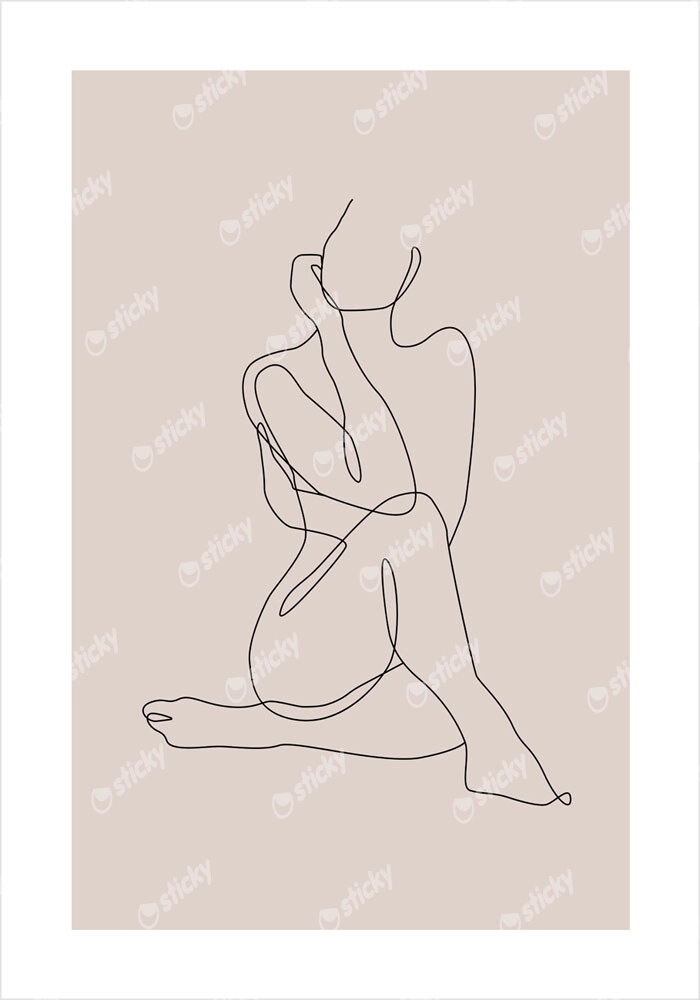 Πόστερ WOMAN BODY LINEART DRAWING
