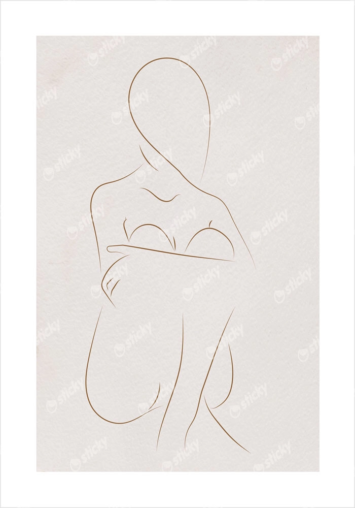 Πόστερ SIMPLE WOMAN LINE ART